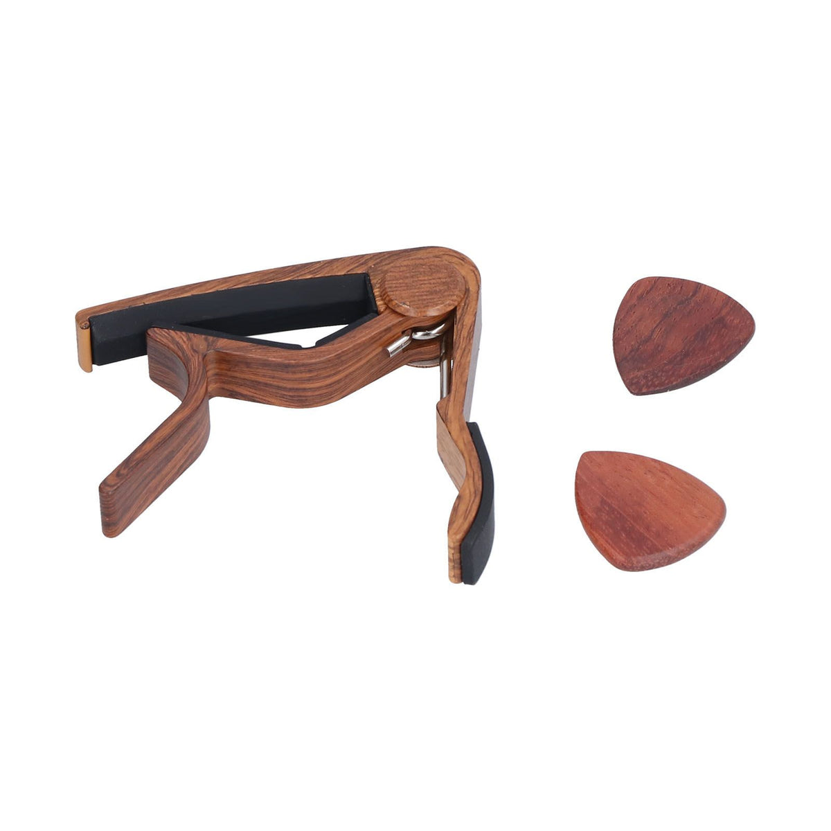 Guitar Capo Small Portable Noiseless Silicone Pad Spring Loaded Capo for Acoustic Guitar