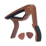 Guitar Capo Small Portable Noiseless Silicone Pad Spring Loaded Capo for Acoustic Guitar - Top-Down View