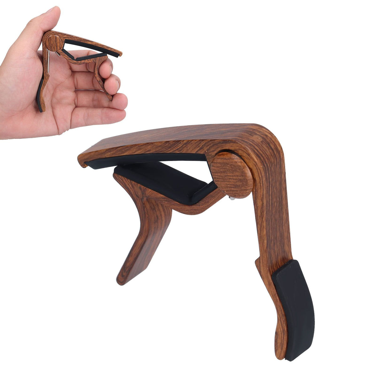 Guitar Capo Small Portable Noiseless Silicone Pad Spring Loaded Capo for Acoustic Guitar