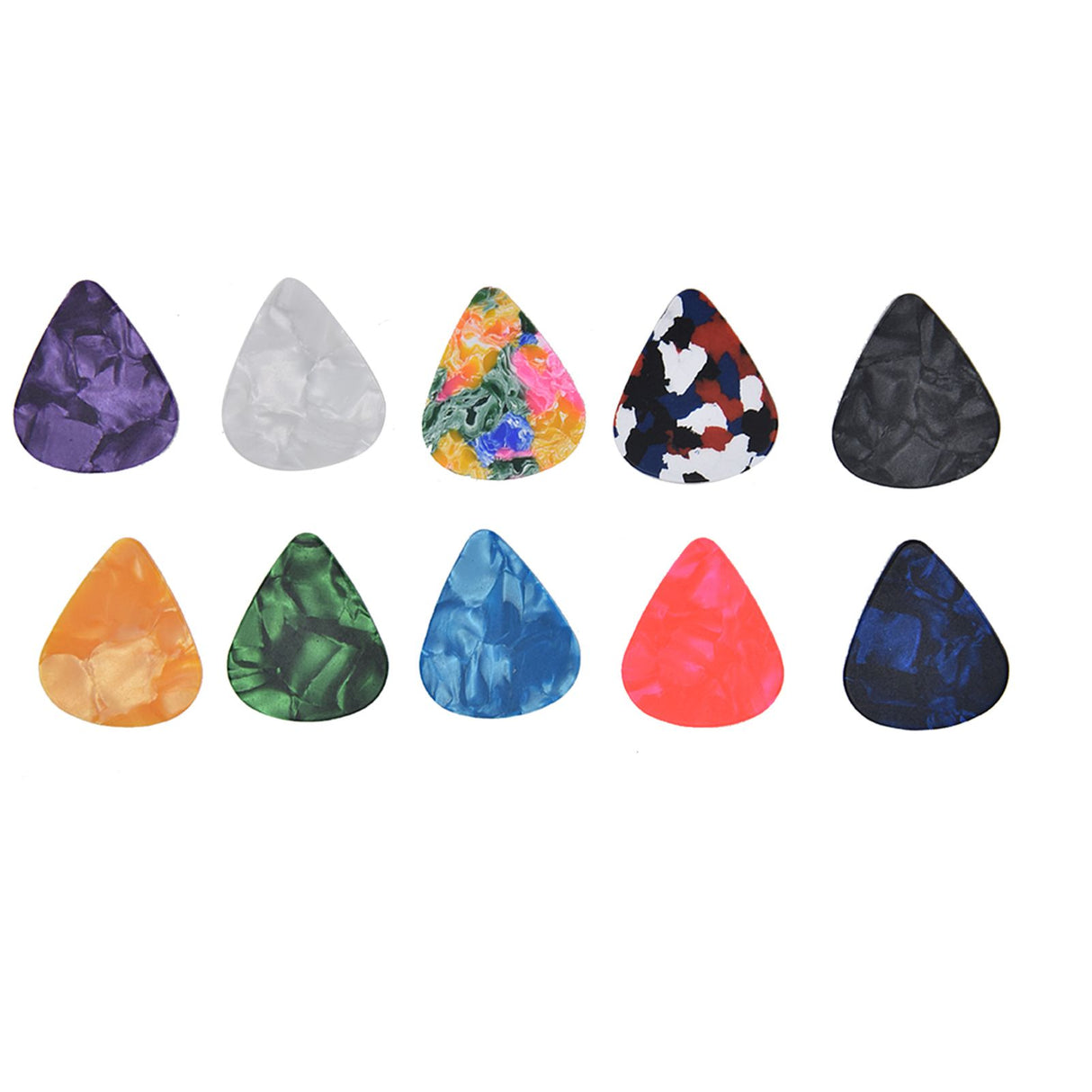 10Pcs Guitar Picks Boost Bass Portable Colorful Retro Cosmic Star Sky Pattern Guitar Pick for Bass Banjo Ukulele0.46mm Black Box