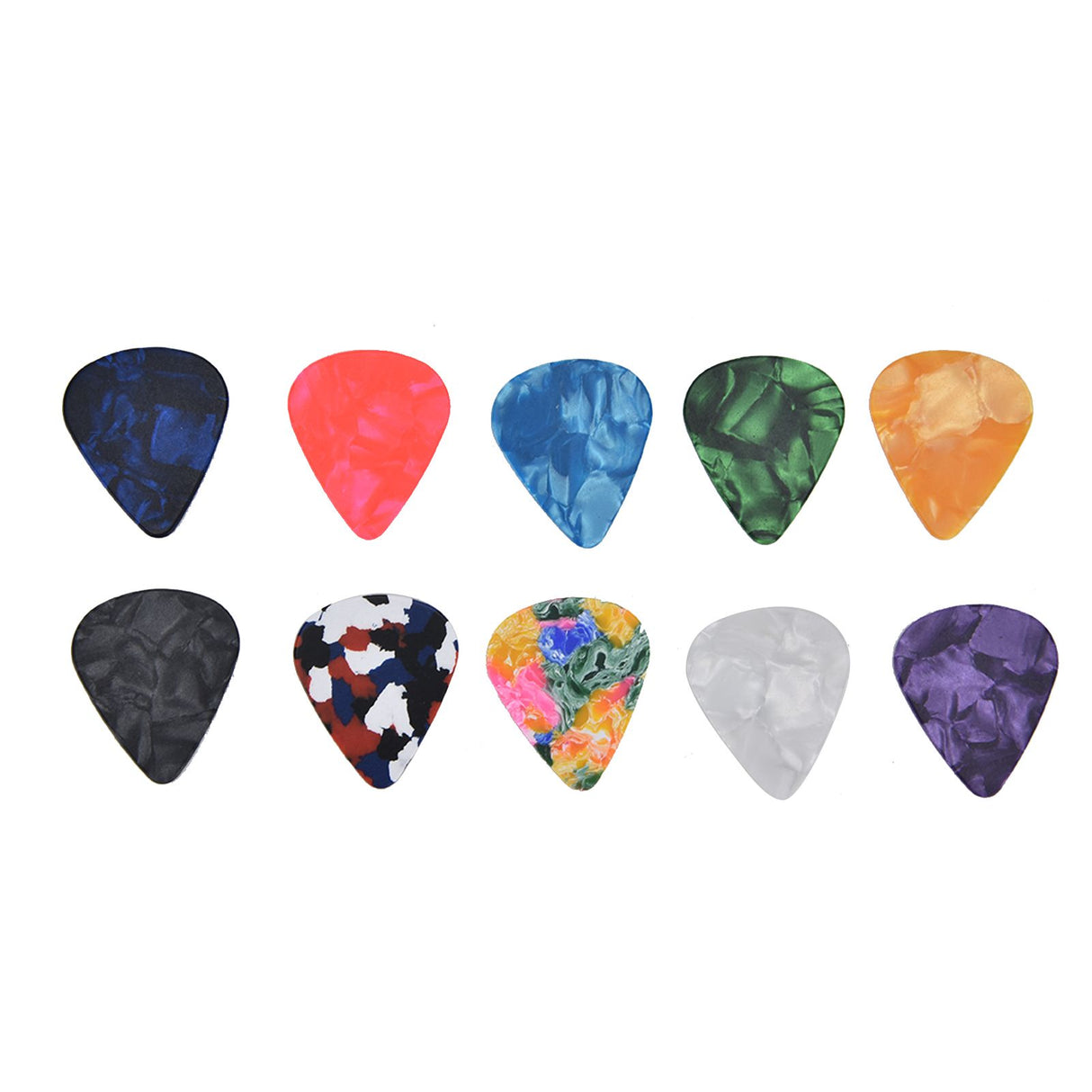 10Pcs Guitar Picks Boost Bass Portable Colorful Retro Cosmic Star Sky Pattern Guitar Pick for Bass Banjo Ukulele0.71mm Black Box