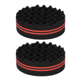 2PCS Double Sided Hair Curl Sponge 22 Hole Wavy Hair Sponge Brush Styling Tools for Home Salon