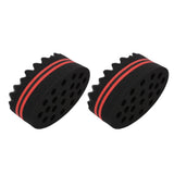 2PCS Double Sided Hair Curl Sponge 22 Hole Wavy Hair Sponge Brush Styling Tools for Home Salon