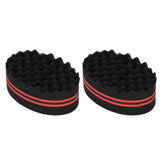 2PCS Double Sided Hair Curl Sponge 22 Hole Wavy Hair Sponge Brush Styling Tools for Home Salon