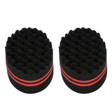 2PCS Double Sided Hair Curl Sponge 22 Hole Wavy Hair Sponge Brush Styling Tools for Home Salon - 45-Degree Angle