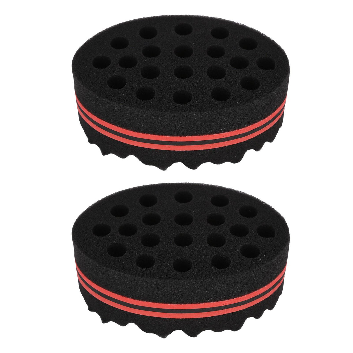 2PCS Double Sided Hair Curl Sponge 22 Hole Wavy Hair Sponge Brush Styling Tools for Home Salon