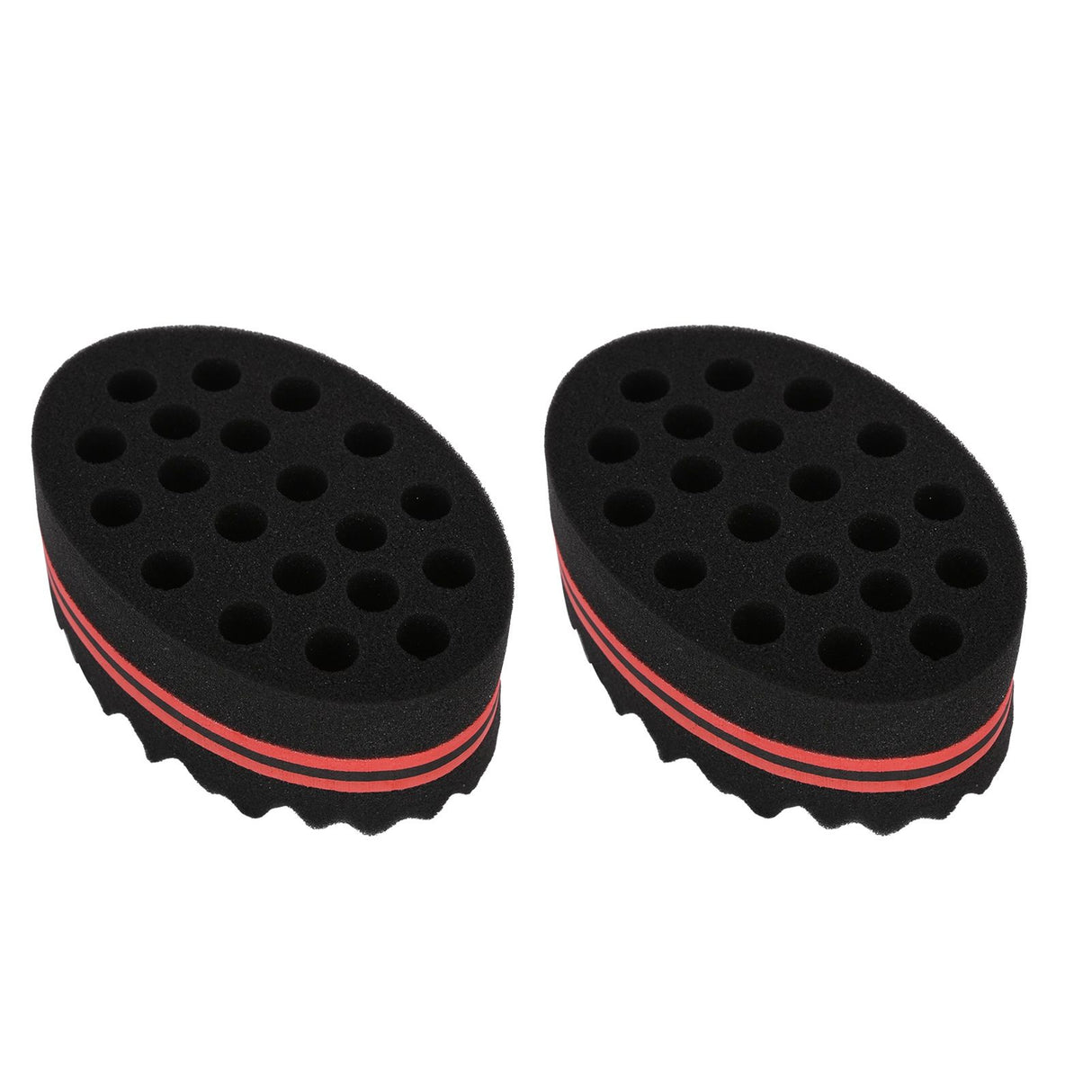 2PCS Double Sided Hair Curl Sponge 22 Hole Wavy Hair Sponge Brush Styling Tools for Home Salon