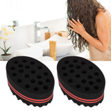 2PCS Double Sided Hair Curl Sponge 22 Hole Wavy Hair Sponge Brush Styling Tools for Home Salon - Extra Image