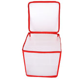 Storage Box Transparent PVC Zipper Sealed Durable Sock Organizer with Compartment for Home Office - Front View