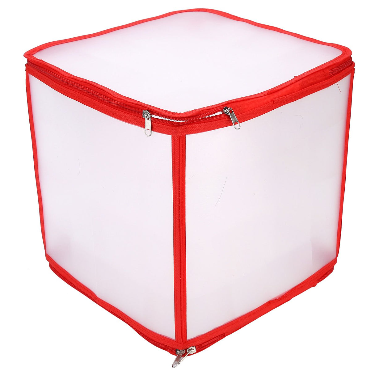 Storage Box Transparent PVC Zipper Sealed Durable Sock Organizer with Compartment for Home Office