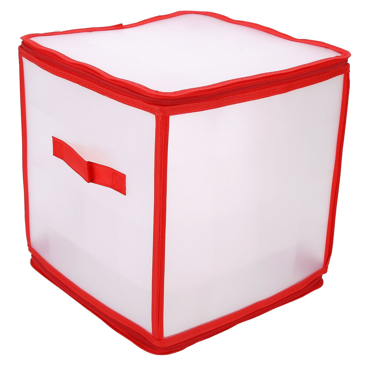 Storage Box Transparent PVC Zipper Sealed Durable Sock Organizer with Compartment for Home Office