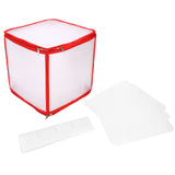 Storage Box Transparent PVC Zipper Sealed Durable Sock Organizer with Compartment for Home Office