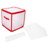 Storage Box Transparent PVC Zipper Sealed Durable Sock Organizer with Compartment for Home Office - Extra Image