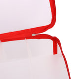 Storage Box Transparent PVC Zipper Sealed Durable Sock Organizer with Compartment for Home Office