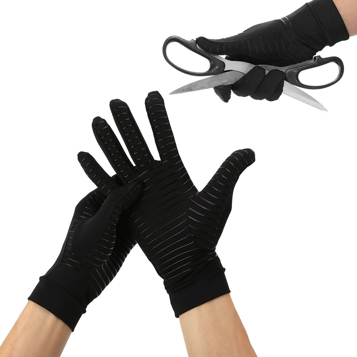 Arthritis Gloves Full Finger Copper Fiber Comfortable Soft Breathable Odorless Compression Gloves for Gaming CookingM
