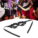 Hollow Lace Half Face Mask Costume Eyes Mask Halloween Dancing Party Decoration for Women - Extra Image