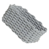 Cotton Rope Storage Basket Hand Knitting Nordic Style Desktop Storage Organizer for Key Snacks Underwear Grey 30x22x14cm/11.8x8.7x5.5in - Side View