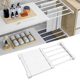 Tension Shelf Adjustable Closet Divider 24cm Width Storage Rack for Cabinet Wardrobe 30 ~ 40cm / 11.81 ~ 15.75in