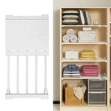 Tension Shelf Adjustable Closet Divider 24cm Width Storage Rack for Cabinet Wardrobe 30 ~ 40cm / 11.81 ~ 15.75in - Extra Image
