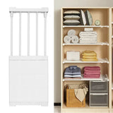 Tension Shelf Adjustable Closet Divider 24cm Width Storage Rack for Cabinet Wardrobe 38 ~ 55cm / 14.96 ~ 21.65in - Extra Image