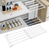 Tension Shelf Adjustable Closet Divider 24cm Width Storage Rack for Cabinet Wardrobe 50 ~ 80cm / 19.69 ~ 31.5in