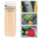 Small Weaving Loom Kit 12 Hooks Speedweave Type Portable DIY Repair Tool Mini Darning Loom for Socks Clothes