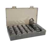21 Grids Large Capacity Medicine Case Weekly Tablet Organizer Black Portable Tablet Box - Front View