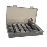 21 Grids Large Capacity Medicine Case Weekly Tablet Organizer Black Portable Tablet Box - Side View