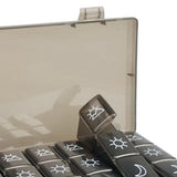 21 Grids Large Capacity Medicine Case Weekly Tablet Organizer Black Portable Tablet Box - Low Angle