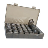 21 Grids Large Capacity Medicine Case Weekly Tablet Organizer Black Portable Tablet Box