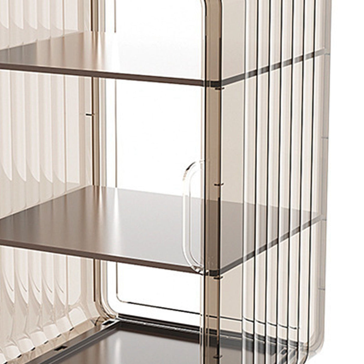 Acrylic Water Bottle Organizer Sturdy Dustproof Easy To Clean Water Bottle Storage Holder for Cabinet Desktop Large 3 Layer Brown