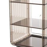 Acrylic Water Bottle Organizer Sturdy Dustproof Easy To Clean Water Bottle Storage Holder for Cabinet Desktop Large 3 Layer Brown