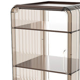 Acrylic Water Bottle Organizer Sturdy Dustproof Easy To Clean Water Bottle Storage Holder for Cabinet Desktop Large 3 Layer Brown - Extra Image