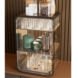 Acrylic Water Bottle Organizer Sturdy Dustproof Easy To Clean Water Bottle Storage Holder for Cabinet Desktop Large 3 Layer Brown - Extra Image