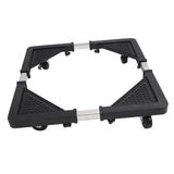 Adjustable Refrigerator Stand with 4 Locking Wheels Reduce Noise Furniture Dolly Mobile Roller for Dryer Washing Machine