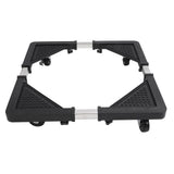 Adjustable Refrigerator Stand with 4 Locking Wheels Reduce Noise Furniture Dolly Mobile Roller for Dryer Washing Machine