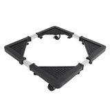 Adjustable Refrigerator Stand with 4 Locking Wheels Reduce Noise Furniture Dolly Mobile Roller for Dryer Washing Machine