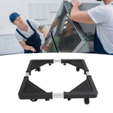Adjustable Refrigerator Stand with 4 Locking Wheels Reduce Noise Furniture Dolly Mobile Roller for Dryer Washing Machine