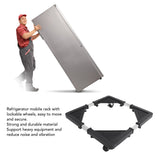 Adjustable Refrigerator Stand with 4 Locking Wheels Reduce Noise Furniture Dolly Mobile Roller for Dryer Washing Machine