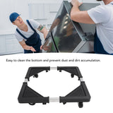 Adjustable Refrigerator Stand with 4 Locking Wheels Reduce Noise Furniture Dolly Mobile Roller for Dryer Washing Machine
