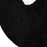 Round Rug Cute Black Face Rug Soft Flocking Carpet Skid Resistant Rug for Bedroom Bathroom Living Room 80x80cm / 31.5x31.5in - Close-Up Angle