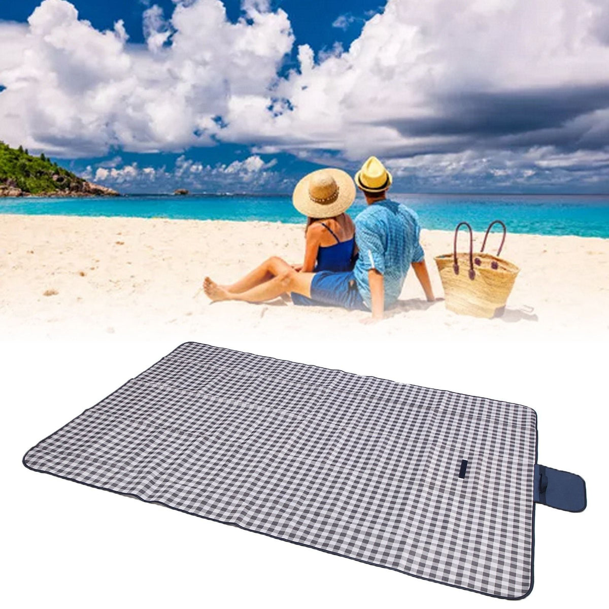 Picnic Mat Multifunctional Oxford Cloth Waterproof Thicken Portable Outdoor Picnic Blanket for Beach Camping