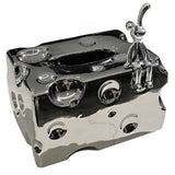 Tissue Box Cover Ceramic Rectangular Stylish Elegant Decorative Napkin Box Holder for Desktop Coffee Table Silver