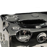 Tissue Box Cover Ceramic Rectangular Stylish Elegant Decorative Napkin Box Holder for Desktop Coffee Table Silver