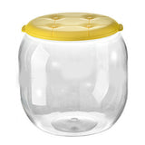 Toy Storage Stool Multipurpose Innovative Round Shape Transparent Storage Stool for Home Living Room Entryway Yellow