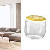 Toy Storage Stool Multipurpose Innovative Round Shape Transparent Storage Stool for Home Living Room Entryway Yellow