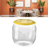 Toy Storage Stool Multipurpose Innovative Round Shape Transparent Storage Stool for Home Living Room Entryway Yellow