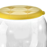 Toy Storage Stool Multipurpose Innovative Round Shape Transparent Storage Stool for Home Living Room Entryway Yellow