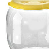 Toy Storage Stool Multipurpose Innovative Round Shape Transparent Storage Stool for Home Living Room Entryway Yellow - Extra Image