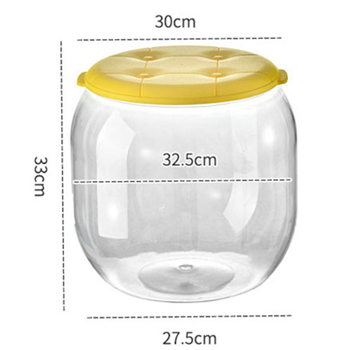 Toy Storage Stool Multipurpose Innovative Round Shape Transparent Storage Stool for Home Living Room Entryway Yellow